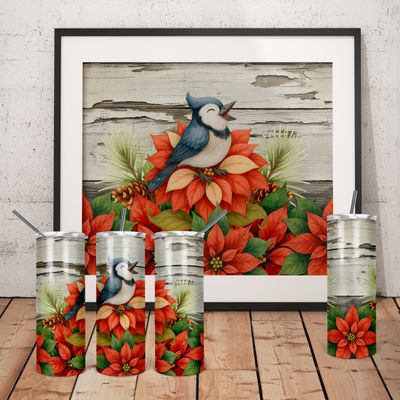 A Song of Praise - Singing BlueJay - 20oz Tumbler | DIGITAL DESIGN