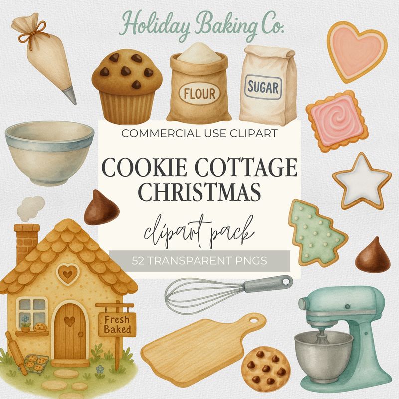 Cookie Cottage Christmas |  CLIP &amp; CREATE