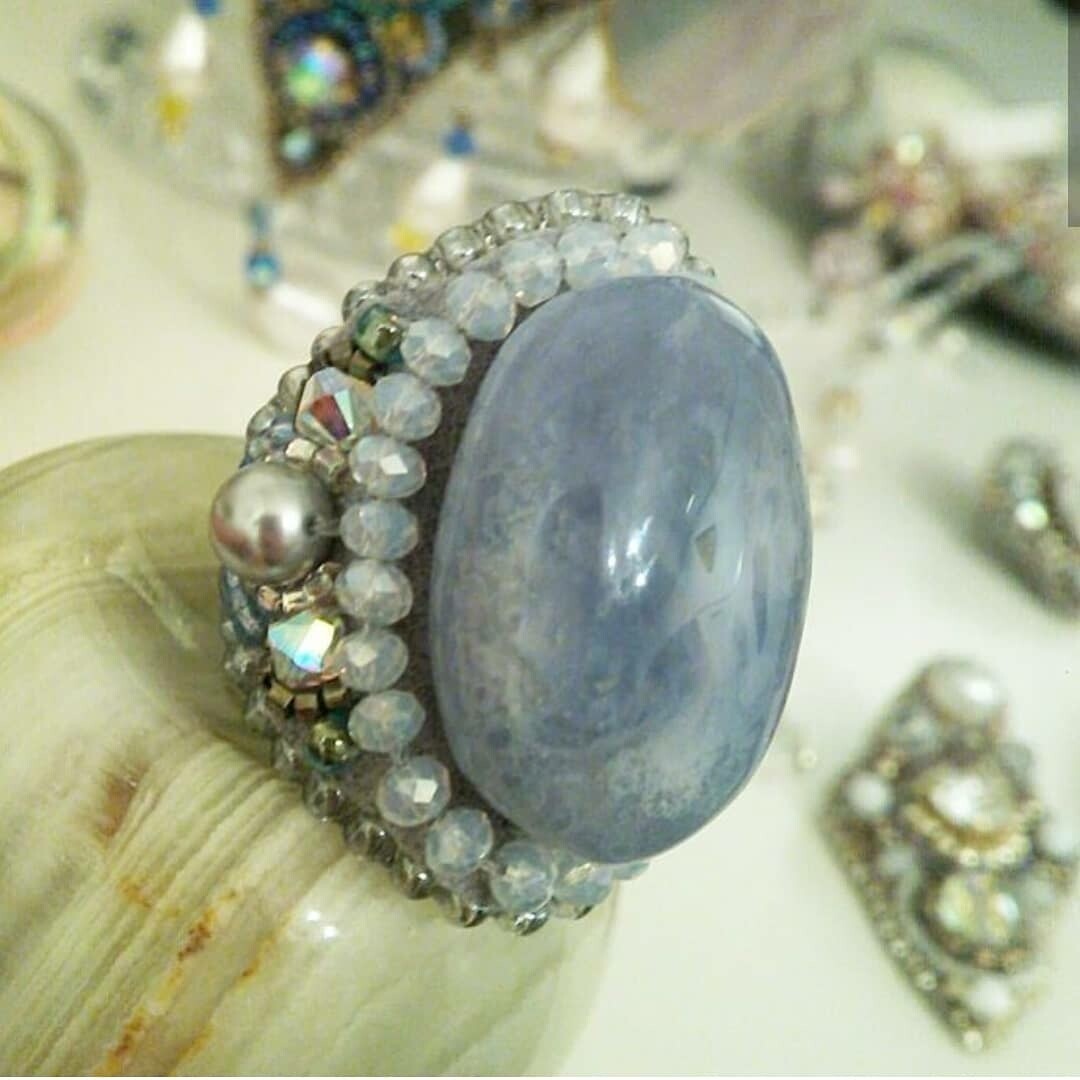 ブルーレースアゲートのリング