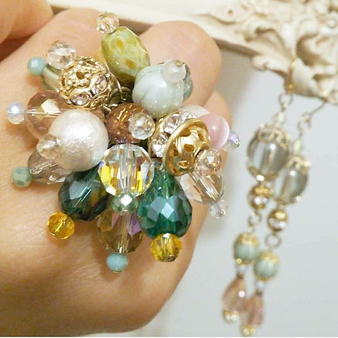 グリーンの花火リング