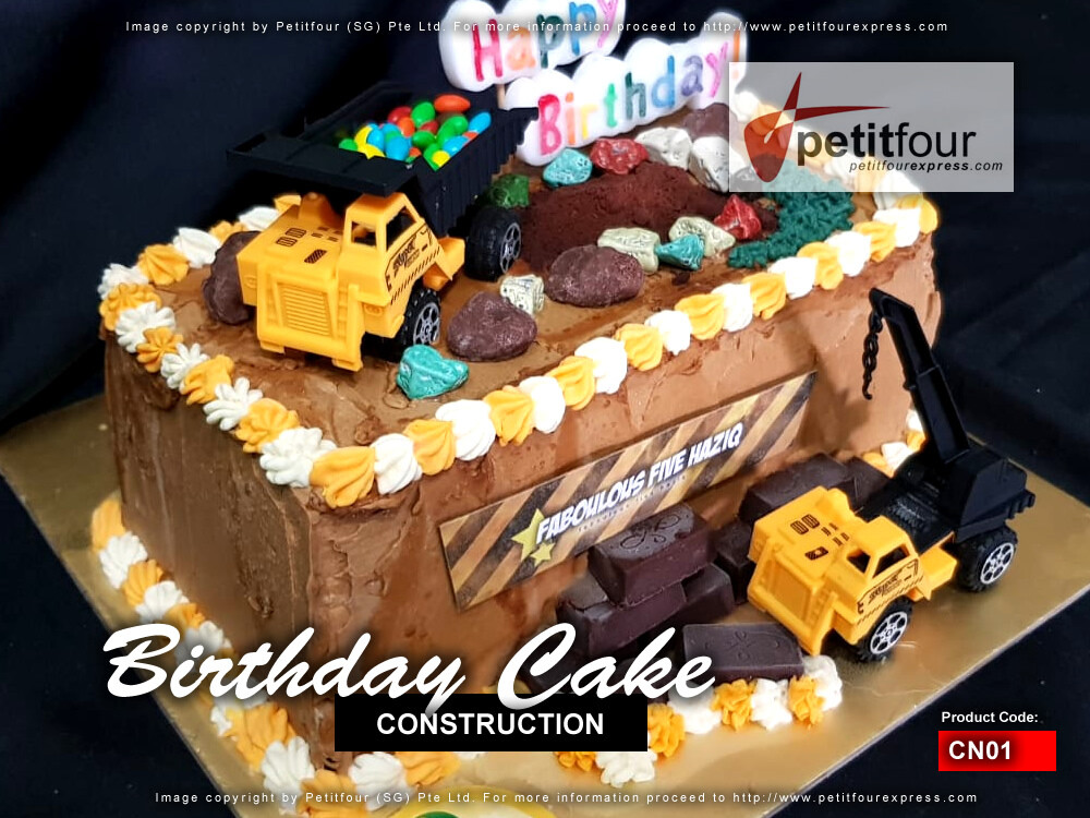&quot;Construction Theme&quot; Birthday Cake