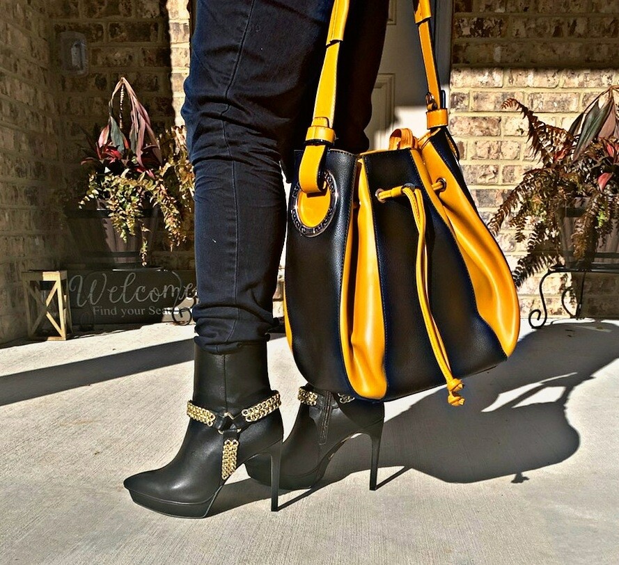 Black & Yellow Shoulder Bag
