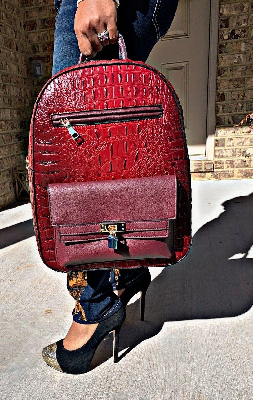 Red Croc Backpack