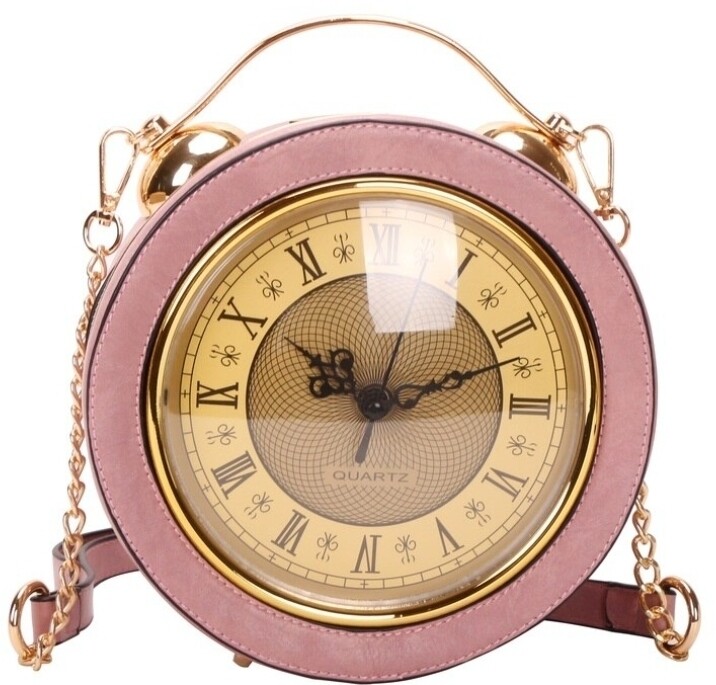 Working Clock Crossbody Pink