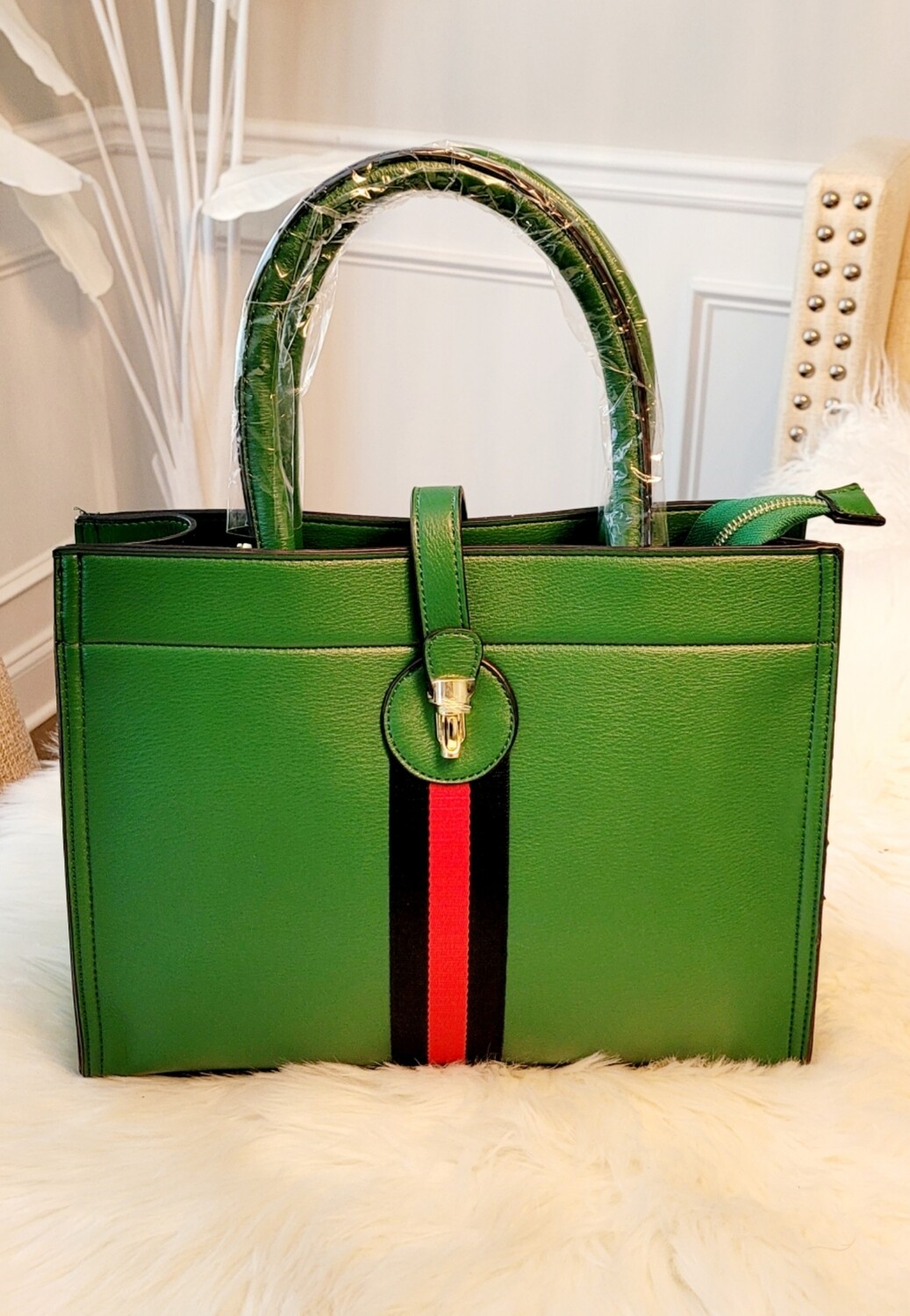 Emerald Stripe Bag