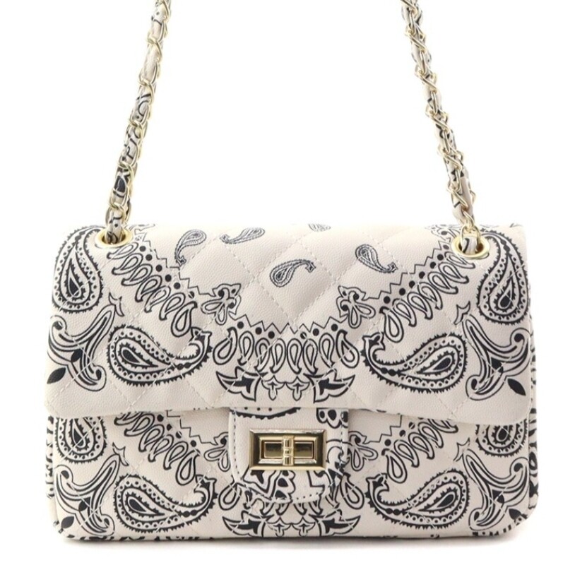 Quilted Paisley Crossbody