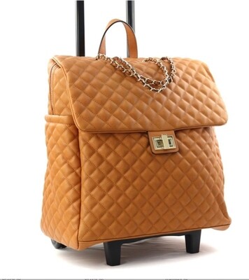 Caramel Quilted Luggage