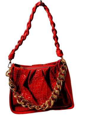 Red Chain Shoulder Bag