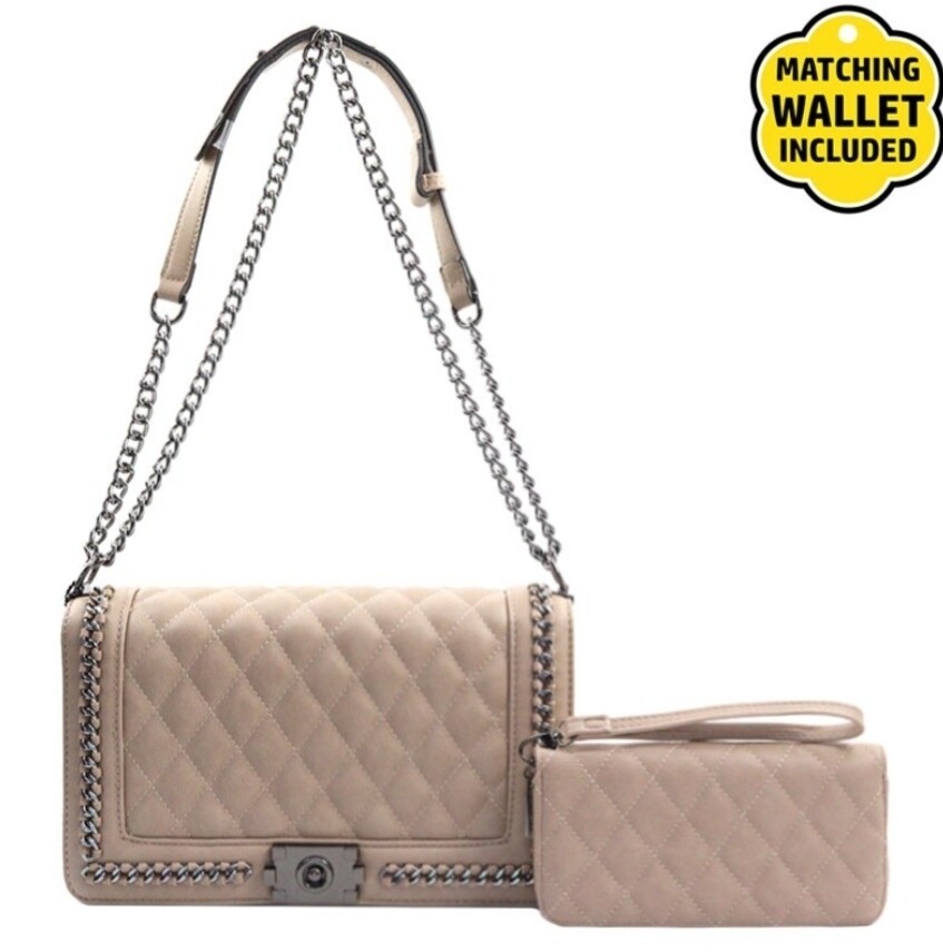 Presley Quilted 2 pc Nude