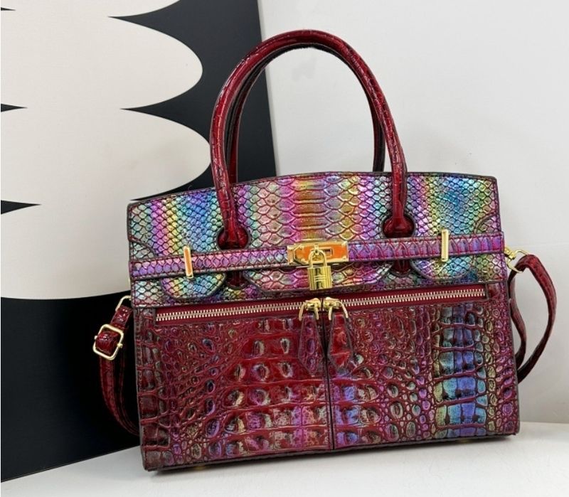 Red Iridescent Satchel