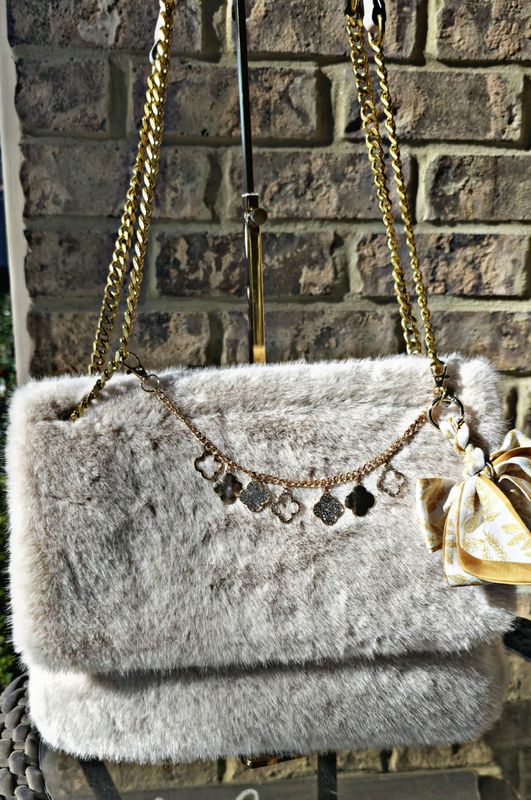 Tan Fur Shoulder Bag