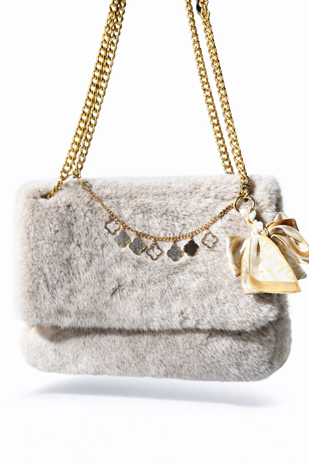 Tan Fur Shoulder Bag