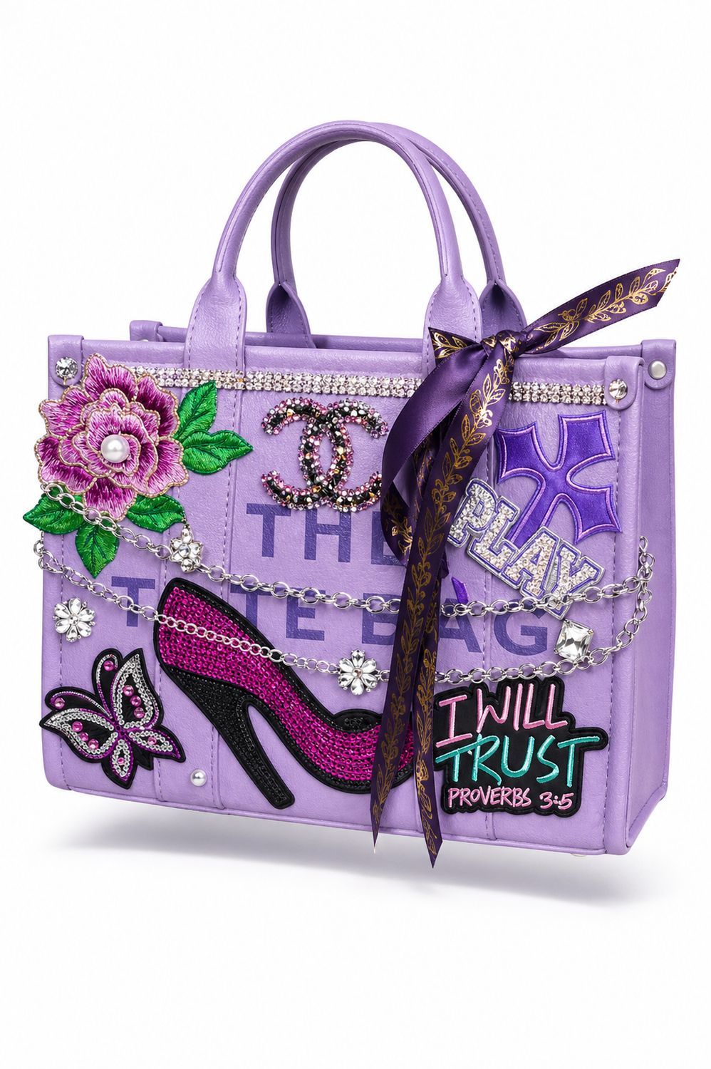 Purple Custom Ready-made 2 pc Tote