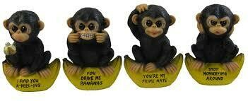 Monkey Madness (4) Piece Set