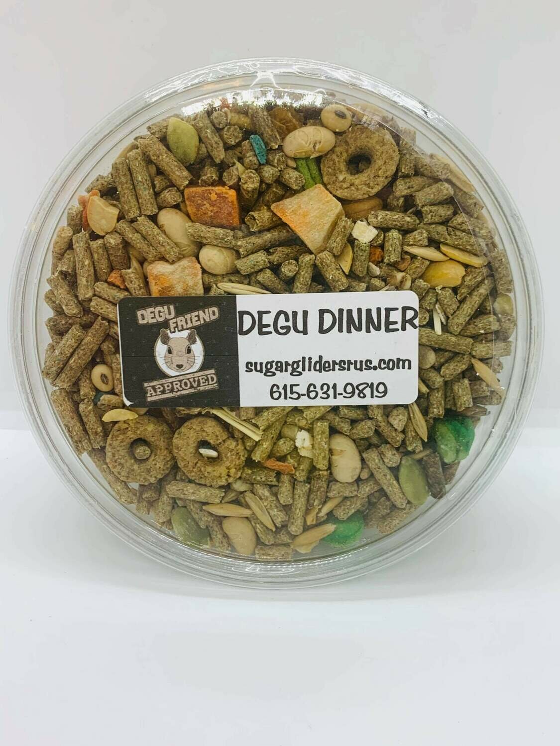 Degu Dinner, Degu Dinner: 12 oz Sealed tub with snap on lid