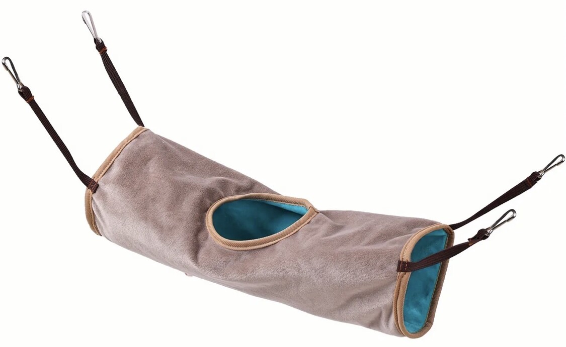 Teal & Tan Hanging Hammocks, Teal & Tan Hanging Hammock: Teal & Tan Tunnel Hammock