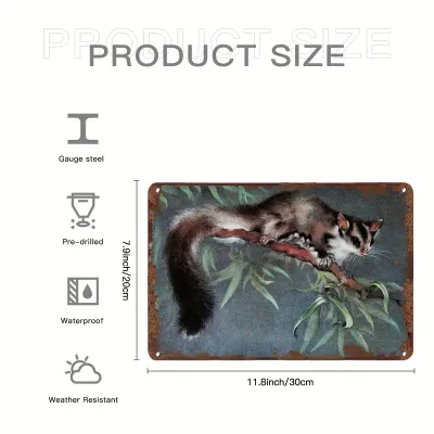Sugar Glider Metal Sign