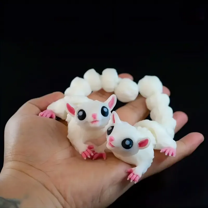 3D Leucistic Sugar Glider