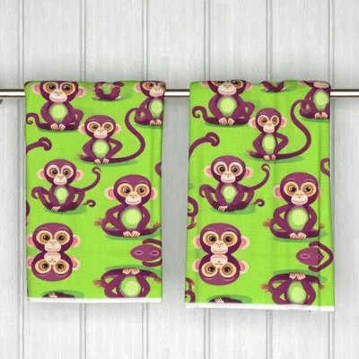 Monkey Towel-Lime Green