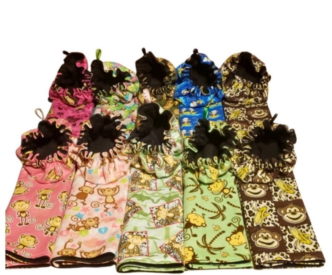 Monkey Blanket & Pouch Cage Set