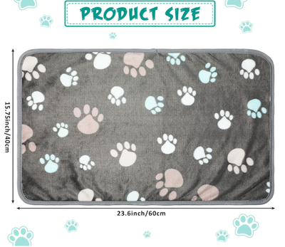 Comfy Paw Print Blanket