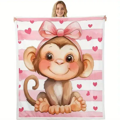 Monkey & Hearts Blanket