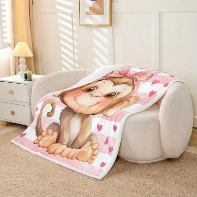 Monkey & Hearts Blanket