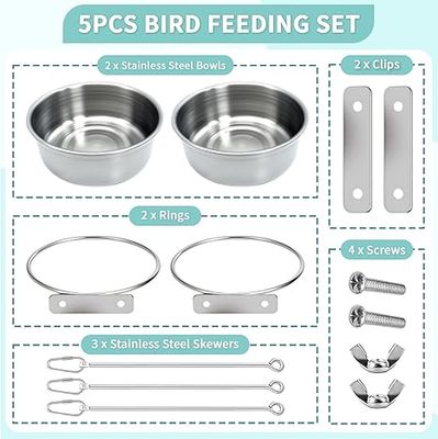 Feeding Cup Set & 3 Food Holders