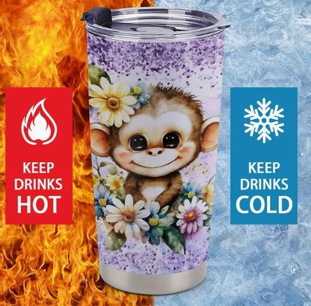 Monkey Tumbler (Purple)