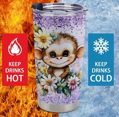 Monkey Tumbler (Purple)