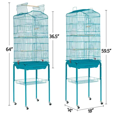 Large Teal Open Top Critter Cage