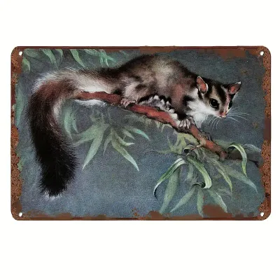 Sugar Glider Metal Sign