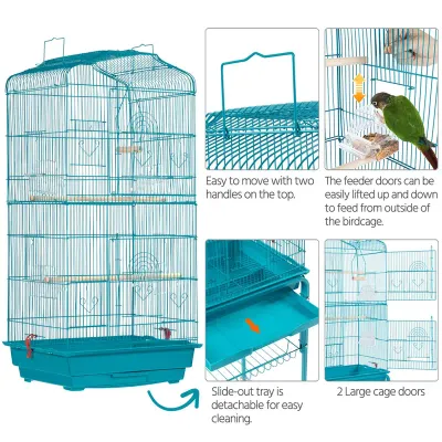 Large Teal Open Top Critter Cage