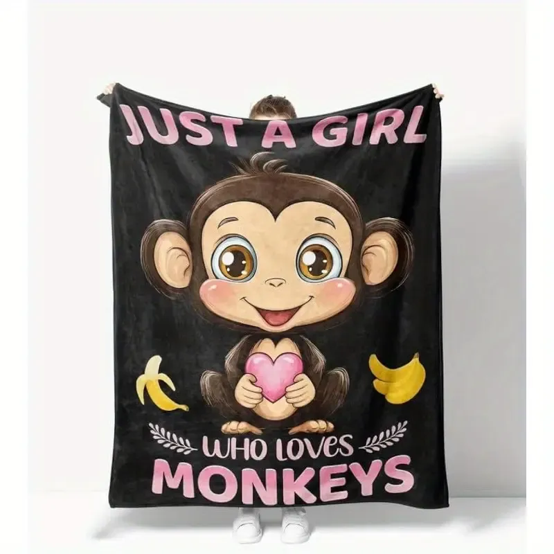 Just A Girl Who Loves Monkey Blanket