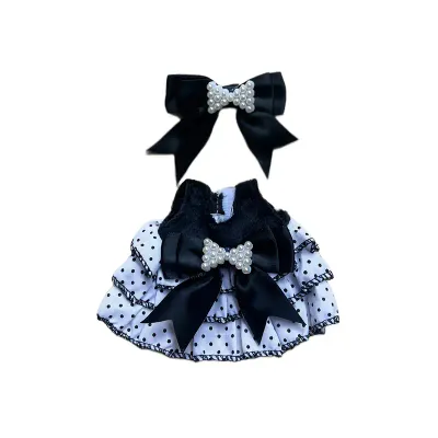 Polka Dotted Dress(Black & White)