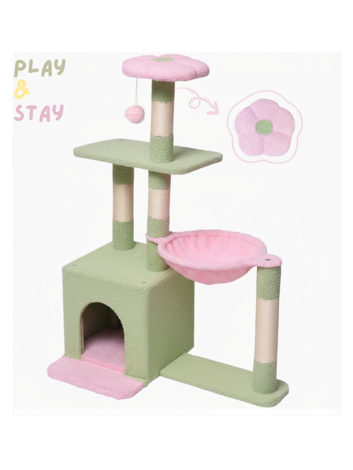 Pink & Green Condo (4 Levels)