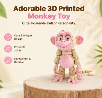 Pink 3D Monkey Pink 3D Monkey