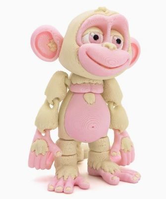 Pink 3D Monkey