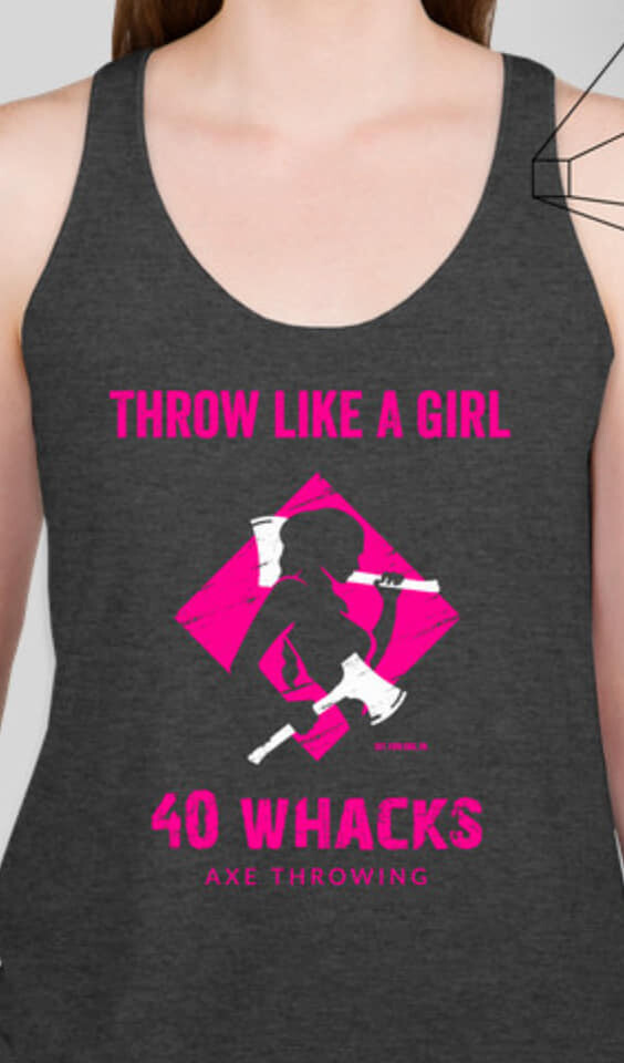Women&#39;s &quot;Throw Like a Girl&quot; logo tank top