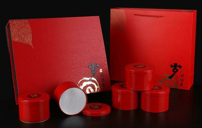 Подарочный набор для чая "Золотые годы RED" 5 банок