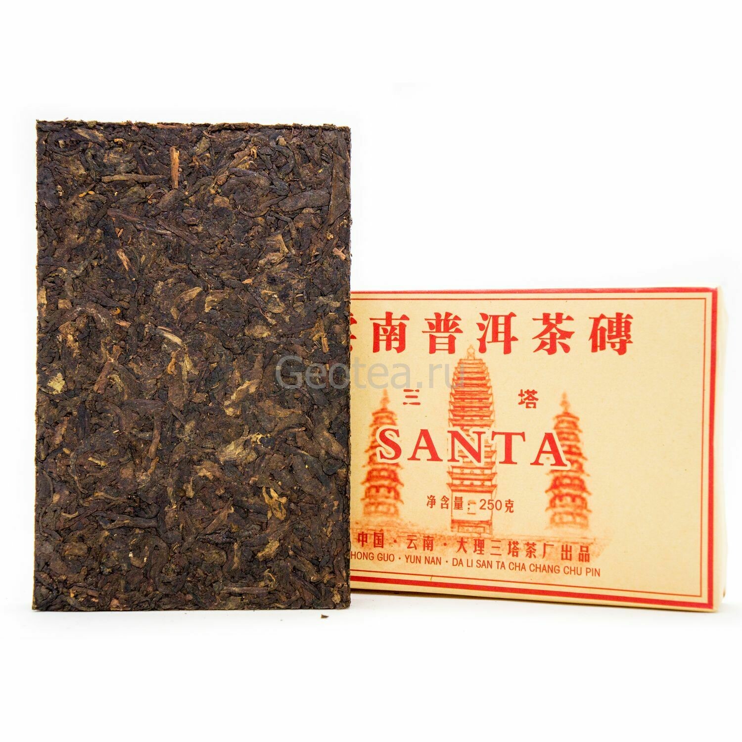 Чай Пуэр Шу Ча Чжуань "Саньта" 2020г. 250гр.