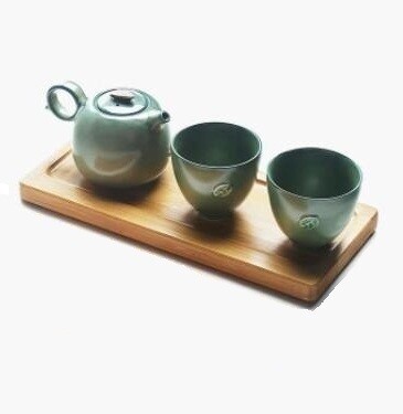 Сервиз / набор дорожный Тайваньский «Зеленый чай ранней осенью», фарфор