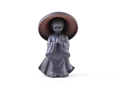Чайная фигурка "Монах в шляпе" с ситечком, h=14см, керамика