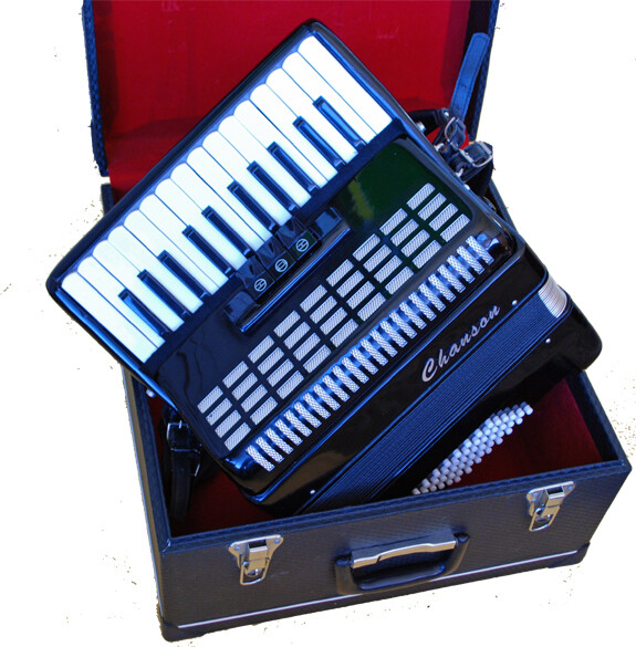 S/H Chanson 48 Bass Piano Accordion