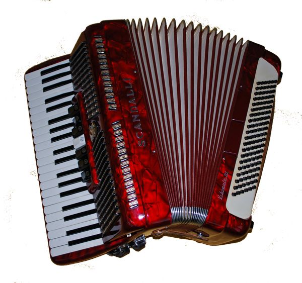 S/H Scandalli 120 Bass Piano Accordion.