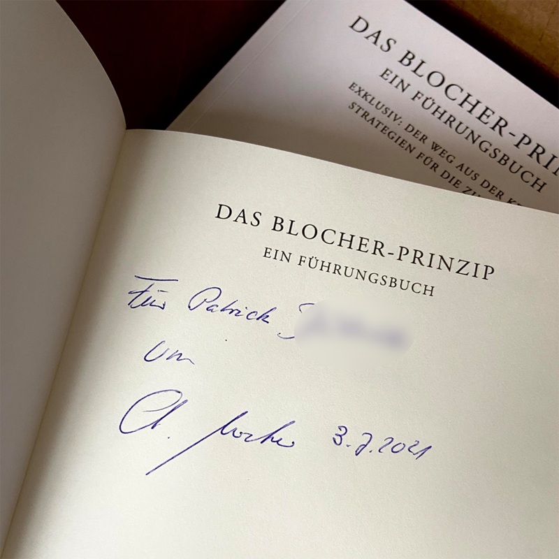 Das Blocher-Prinzip | Ein Führungsbuch (Neuauflage) + Signatur