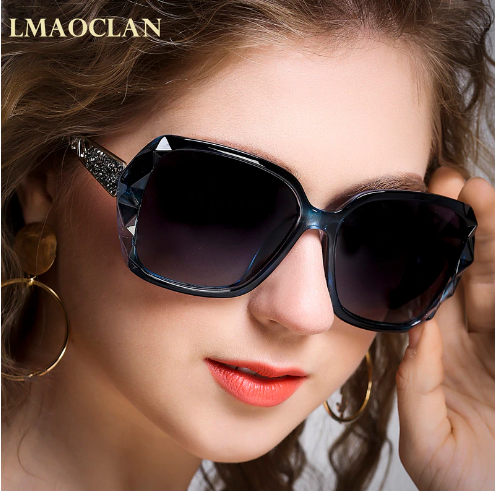 Luxury Brand Design HD Polarized Sunglasses Women Ladies Oversized Square Gradient Sun Glasses Female Eyewear/Fashion Oversized Pilot Sunglasses