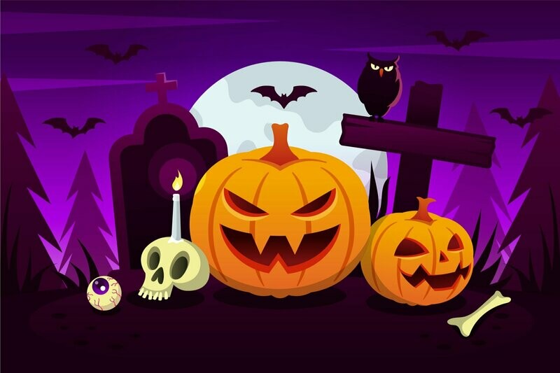 Calabazas en el cementerio