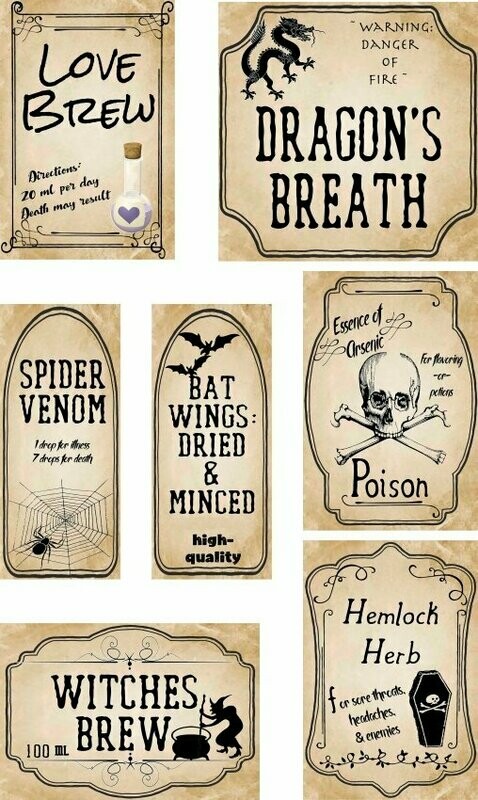 Etiquetas para Halloween - conjunto 1