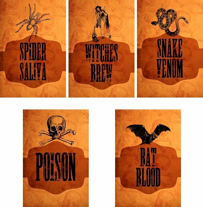 Etiquetas para Halloween - conjunto 2